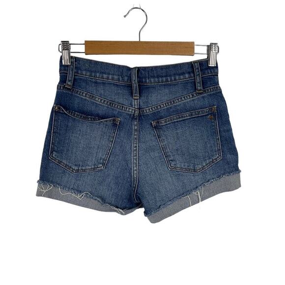 Madewell High-Rise Denim Shorts in Glenoaks Wash: Cutoff Edition Stretch Size 24 - Picture 8 of 14